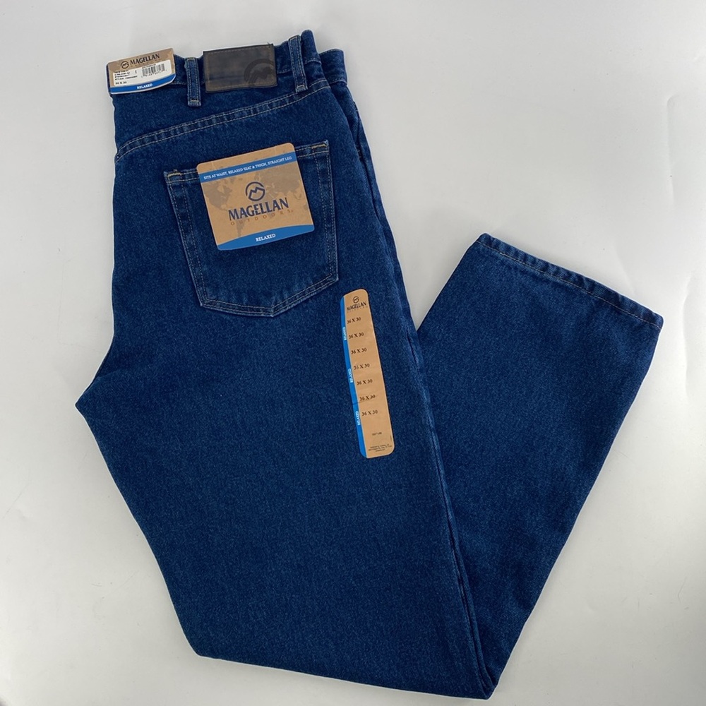 Magellan Outdoors Men's Relaxed Fit Denim Jeans‎ NWT 36x30